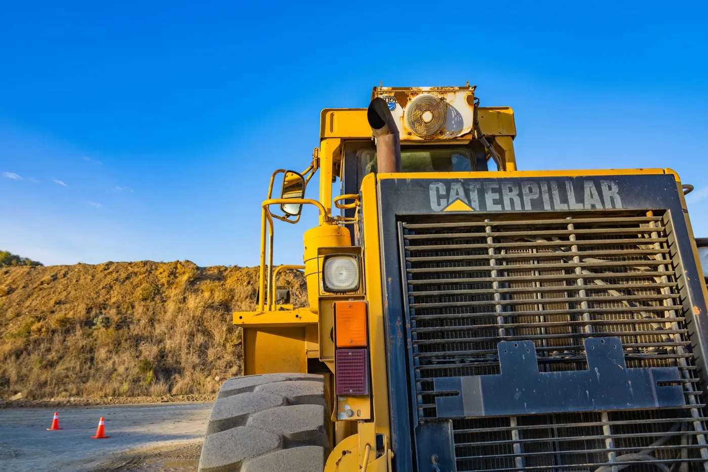Caterpillar equipment front view